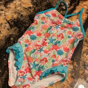 Disney Store Little Mermaid Print/Ariel Girls Swimsuit